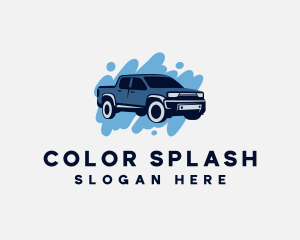 Pickup Truck Splash Auto Detailing logo design