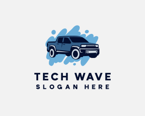 Pickup Truck Splash Auto Detailing logo design