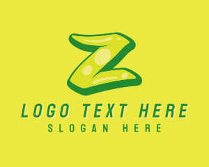 Graffiti - Graphic Gloss Letter Z logo design