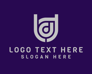 Grey - Modern Company Letter UD logo design