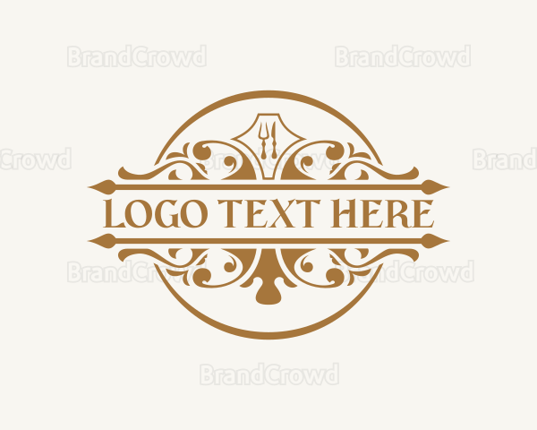 Art Deco Fine Dining Restaurant Logo