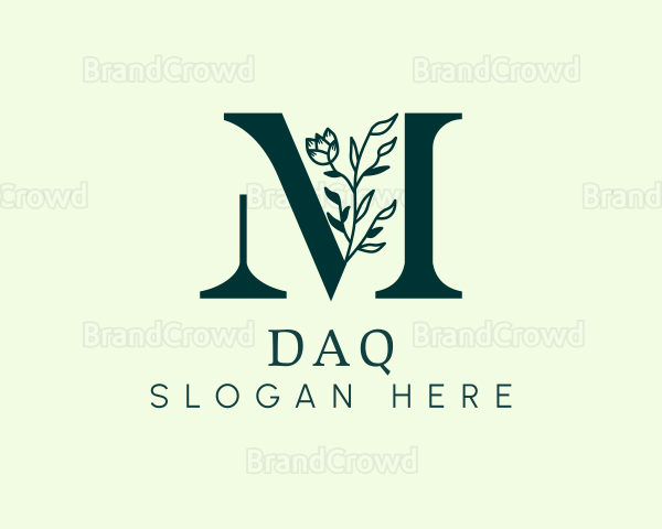 Floral Spa Letter M Logo