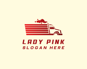 Forwarding - Truck Transport Logistics logo design