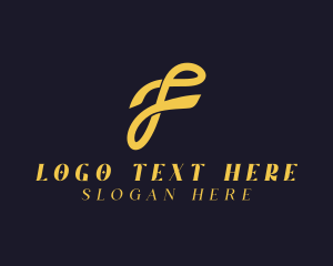 Letter F - Ribbon Fashion Boutique logo design