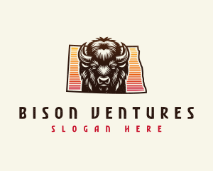 Wild Bison North Dakota logo design