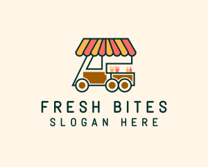 Pushcart - Snack Food Cart logo design