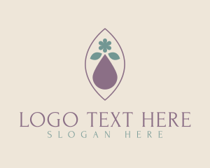 Natural Elegant Leaf Oil logo design