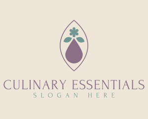 Natural Elegant Leaf Oil logo design