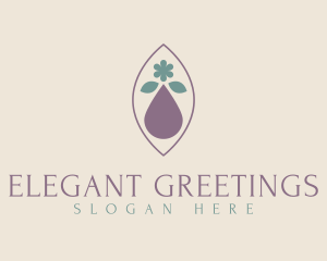 Natural Elegant Leaf Oil logo design