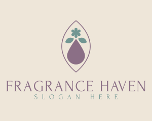 Natural Elegant Leaf Oil logo design