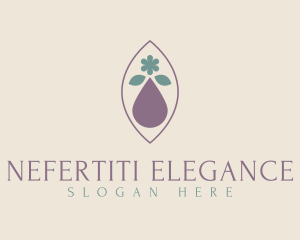 Natural Elegant Leaf Oil logo design