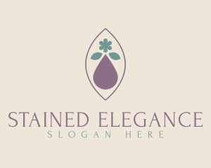 Natural Elegant Leaf Oil logo design