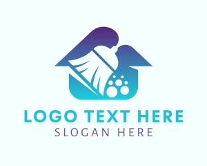 Sweep - House Cleaning Broom logo design