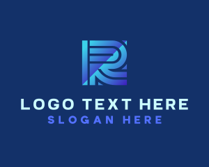 Monoline - Generic Technology Letter R logo design