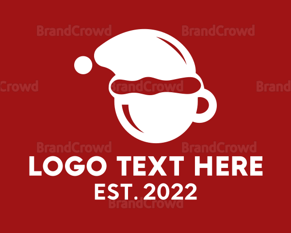 Santa Hat Coffee Logo