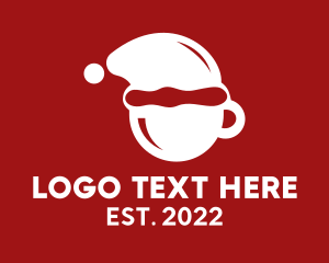 Cappuccino - Santa Hat Coffee logo design