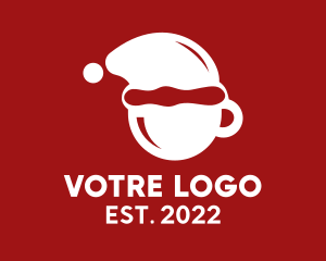 Winter - Santa Hat Coffee logo design