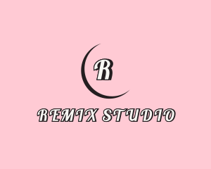 Retro Crescent Boutique Studio logo design