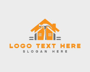 Laborer - Hammer Construction Renovation logo design