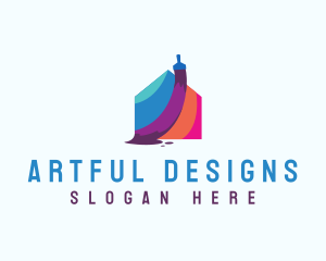 Refurbish House Paint logo design