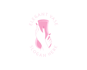 Vase - Woman Nail Vase logo design