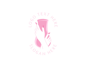 Beauty - Woman Nail Vase logo design