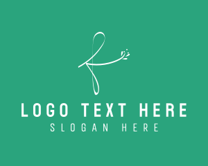 Letter F - Elegant Floral Salon logo design