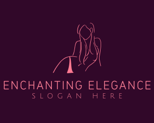 Alluring - Sexy Nude Feminine logo design