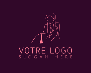 Nude - Sexy Nude Feminine logo design