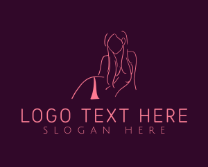 Nude - Sexy Nude Feminine logo design