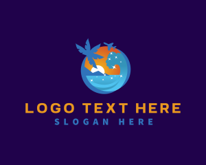 Travel Blogger - Wave Travel Getaway logo design