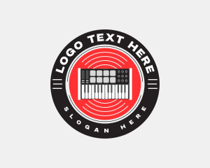 Badge - Musical Midi Keyboard logo design