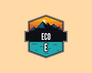 Mountain Peak Hiking Logo