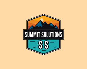 Mountain Peak Hiking logo design