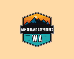 Mountain Peak Hiking logo design