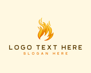 Spicy - Fire Flame Burning logo design