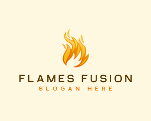 Fire Flame Burning logo design