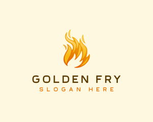 Fire Flame Burning logo design