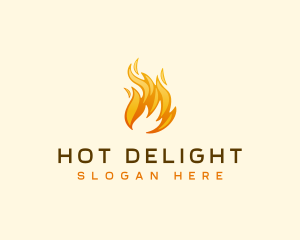 Fire Flame Burning logo design