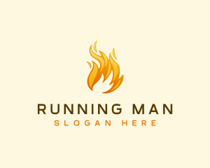 Diner - Fire Flame Burning logo design