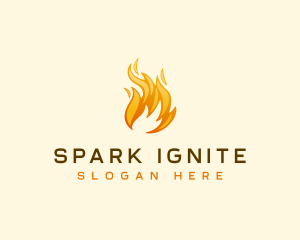 Fire Flame Burning logo design