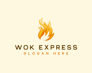 Fire Flame Burning logo design