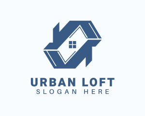 Loft - House Property Roof logo design