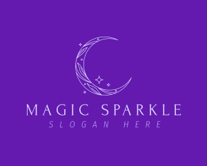 Floral Moon Sparkle logo design