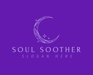 Healer - Floral Moon Sparkle logo design
