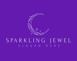 Floral Moon Sparkle logo design