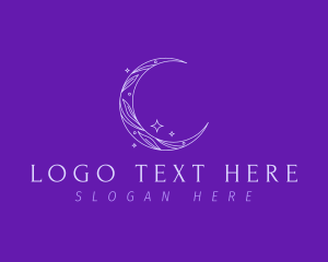 Floral Moon Sparkle Logo