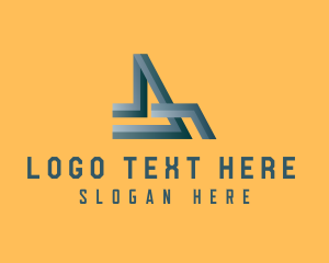 Metallic - Abstract Metal Letter A logo design
