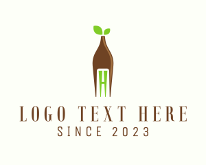 Organic Food - Healthy Food Fork logo design