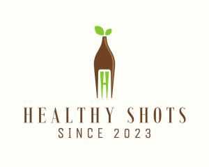 Healthy Food Fork logo design